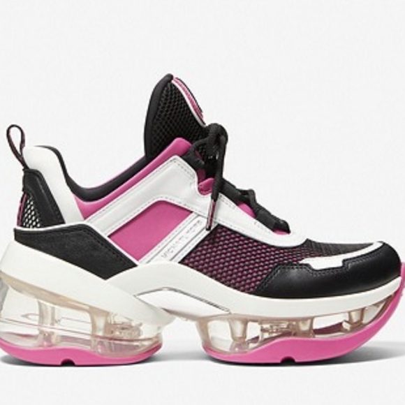 Michael Kors Women's Olympia Trainer Extreme Sneaker Cerise Multi - Picture 4 of 4